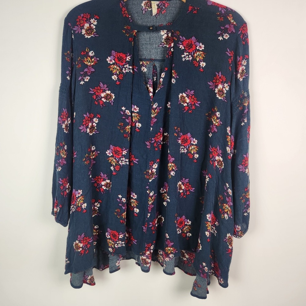 Free People Jade Floral Retro Print Swing Tunic Women's Size M